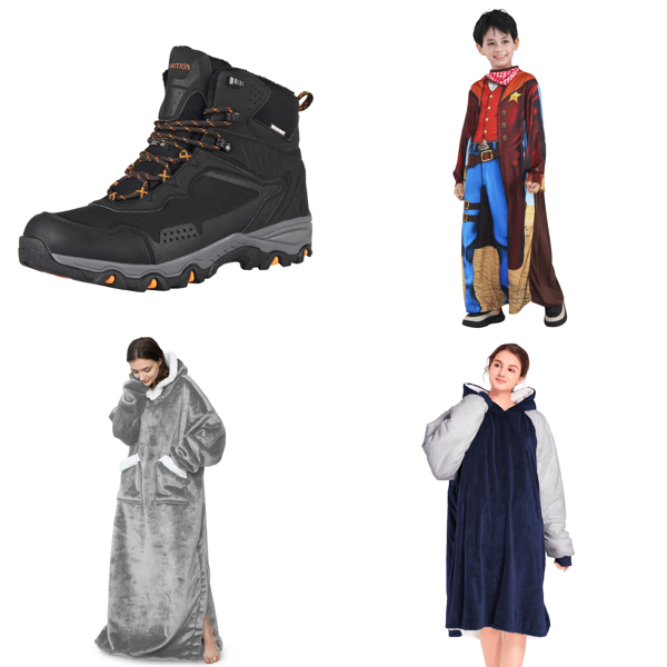 Brand New Job Lot Pallet - GRITION Men Waterproof Hiking Trekking Shoes, ZIOSINM Sweatshirt Blanket, Halloween Costumes - 86 Items - RRP €2513.46