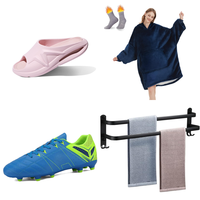 Brand New Job Lot Pallet - Shoes, Football Socks & Hooded Blankets -  112 Items - RRP €1937.31