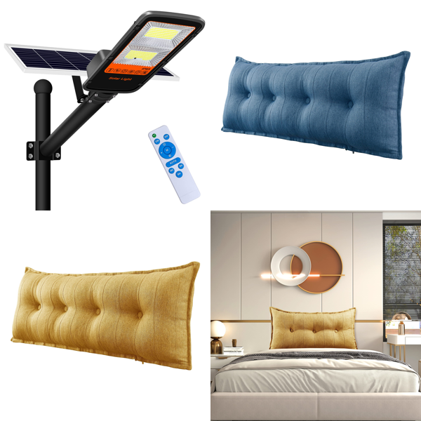 Brand New Job Lot Pallet -  89 Items - Solar Street Lights, Boots , Curtains,Cushions-89 Items-RRP €3215.16