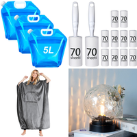 Brand New Pallet - 3pcs Foldable Water Container, City Comfort Women's Hooded Sweatshirts, Glass Battery Operated Table Lamp & Lint rollers 96 Items - RRP €2320.8