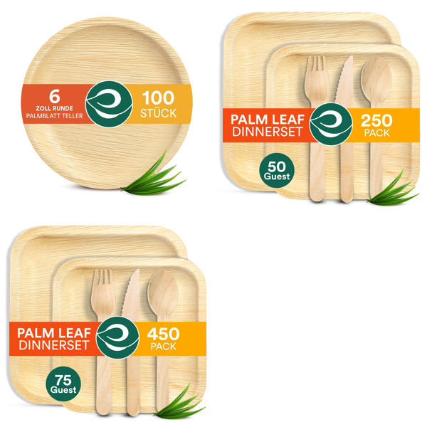 Brand New Pallet - ECO SOUL 100 compostable plates Premium - 51 Items - RRP €1531.49