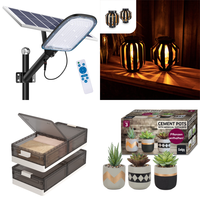 Brand New Pallet - Street Light Solars, Storage Boxes , Solar Garden Lanterns  -59 Items - RRP €1676.86