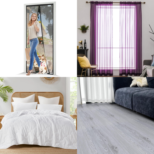 Brand New Pallet - JOY2SEE Fly Screen Balcony Door Magnet,  Comfort Duvet, Adjustable Edge Clamps,MIULEE Curtains -  155 Items - RRP €3344.08