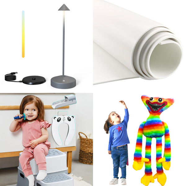 Brand New Pallet -GGII Dimmable LED Table Lamps, LAIWOO Step Stools Children  & more ... - 98 Items - RRP €2137.57