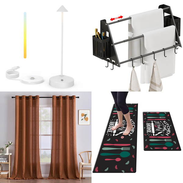 Brand New Pallet - MIULEE Curtains, LANMOU Towel Holders & more ...-  92 Items - RRP €2047.62