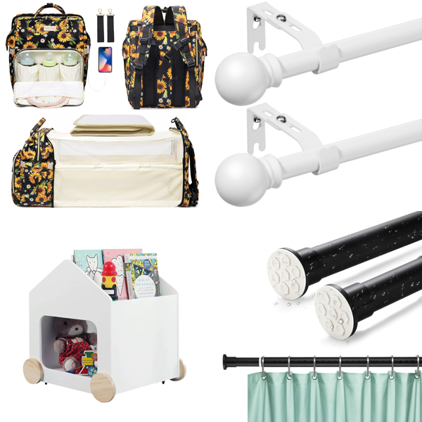 Brand New Pallet -COALA HOLA Baby Diaper Bag Backpacks, labebe storage boxs, Curtain rods & more ...-   94 Items - RRP €1782.59