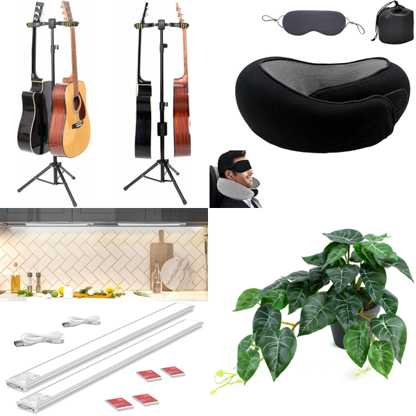 Brand New Pallet -  Guitar Stands, Travel Neck Pillows, Artificial Plants  & more ... - 108 Items - RRP €2451.78