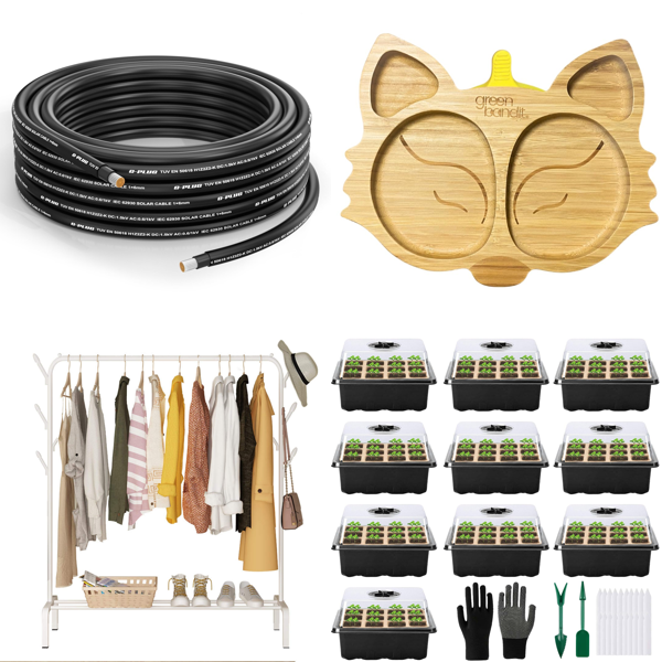 Brand New Pallet - Water Bombs, Solar Cable, Clothes Rack & Cultivation Boxes - 265 Items - RRP €3260.88