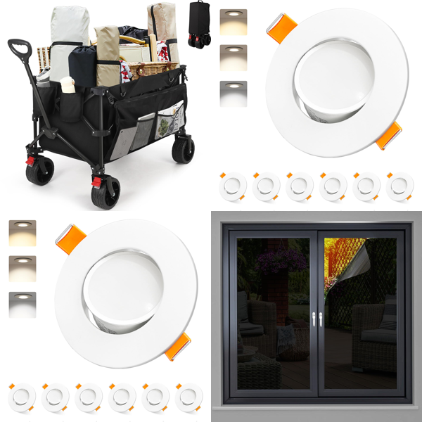 Brand New Pallet - Handcart, Recessed Spotlights & Blackout Film 88 Items - RRP €2152.99