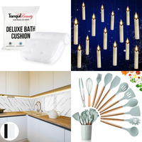 Brand New Pallet - Bath Pillows, Silicone Kitchen Utensils Sets & more ...-  173 Items - RRP €5000.18