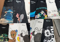 Customer Returns-Grade A-Box of Regular printed T-shirts Disney, Marvel, Netflix etc.-Apparel- 100 t-shirts - RRP €2500