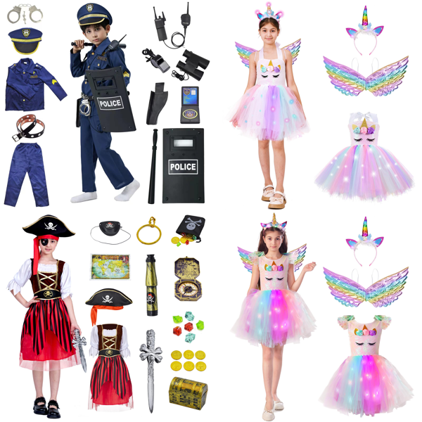 RAW Customer Returns Pallet - Kids Carnival/Halloween Costumes - 106 Items - RRP €2065.94