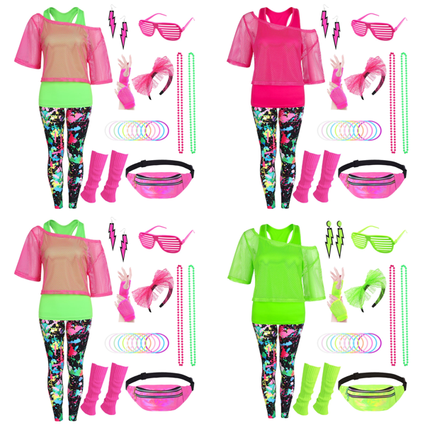 RAW Customer Returns Pallet - 80s Outfits & Wigs - 75 Items - RRP €2174.8