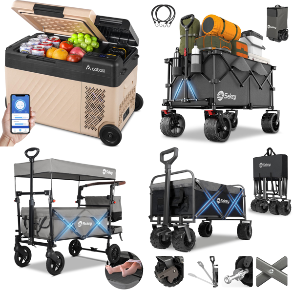 RAW Customer Returns Pallet - AAOBOSI compressor cool box , Sekey handcarts & Home Mix- 26 Items - RRP €1378.94