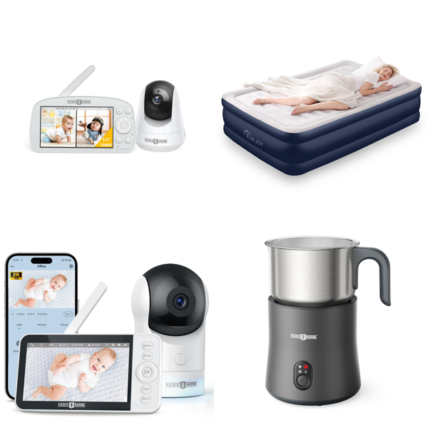 RAW Customer Returns Pallet - PARIS RH NE Baby Monitors, Air Mattress ,Induction milk frothers & more ... - 99 Items - RRP €4069.61