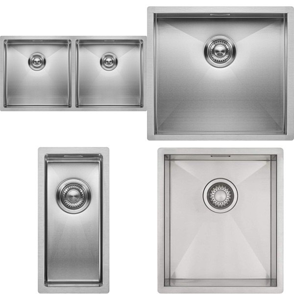 RAW Customer Returns Pallet -  Stainless Steel Kitchen Sinks  - 7 Items - RRP €1032.02