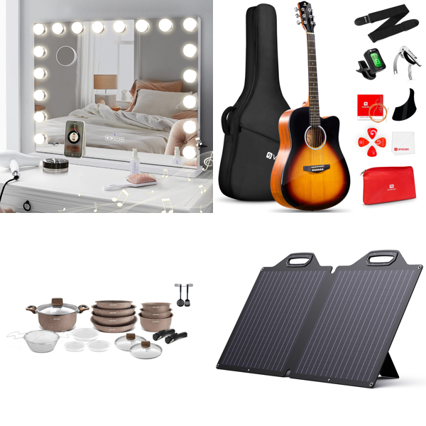 RAW Customer Returns Pallet -	OSOTEK  Vacuum Cleaner, Makeup Mirror , Acoustic Guitar , Summer Dresses & more ... -   205 Items - RRP €6600