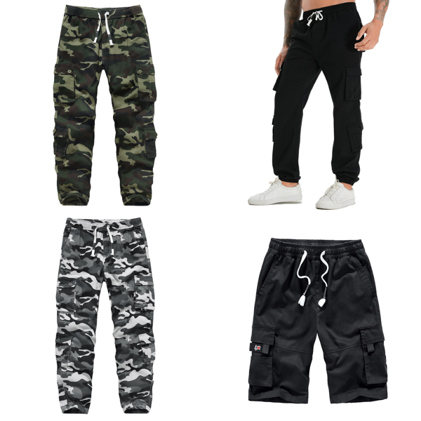 RAW Customer Returns Pallet - Cargo Pants, Shorts , Swim Shorts - 132 Items - RRP €3117.58