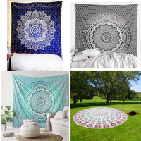 RAW Customer Returns Pallet -  Indian Tapestry Mandala & Raajsee Round Beach Blankets -  178 Items - RRP €2962.45