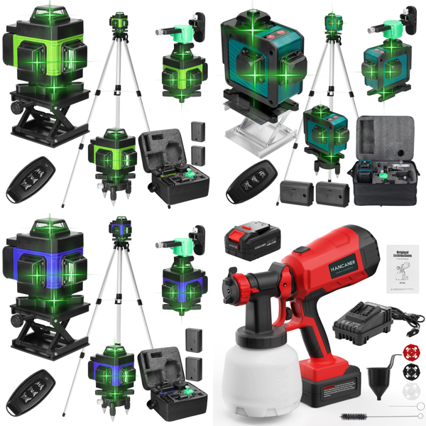 RAW Customer Returns Pallet - Cross line laser green kit, Hancaner battery-powered paint spray, detector for measuring radioactivity and more - 32 Items - RRP €2249.26