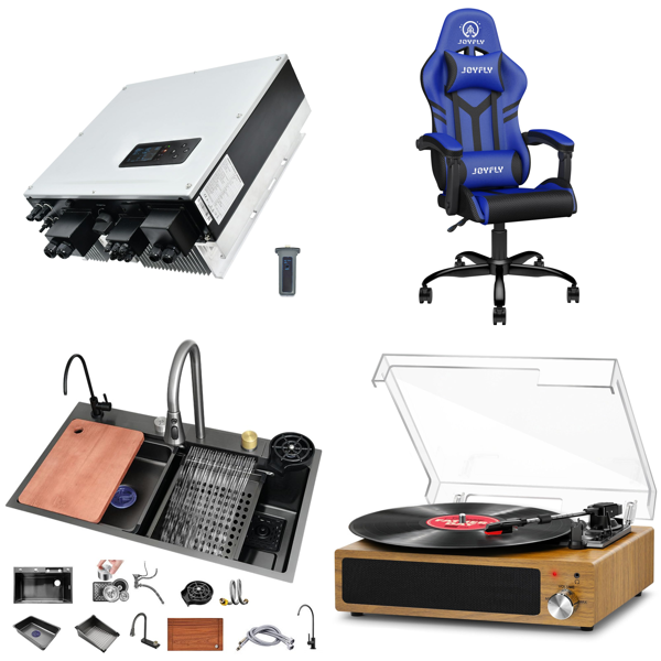 RAW Customer Returns Pallet - FYDEE Vinyl Record Player, gaming Chair, DEXI door mat inside and more -  30 Items - RRP €2175.41