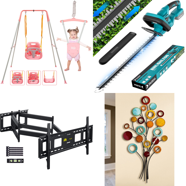 RAW Customer Returns Pallet -FUNLIO 2-in-1 Swing Set and Baby, FORGING Mount TV wall , Hedge trimmer & more ... - 93 Items - RRP €2678.79