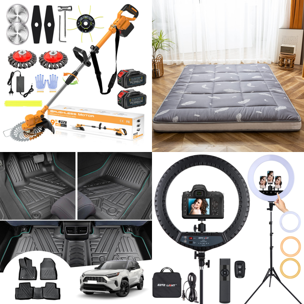 RAW Customer Returns Pallet - Cordless Lawn Trimmer , YOSHOOT Mattress, 43L Safe ,  Camping Chair, RFIVER TV Stand & more ... -   20 Items - RRP €1726.2