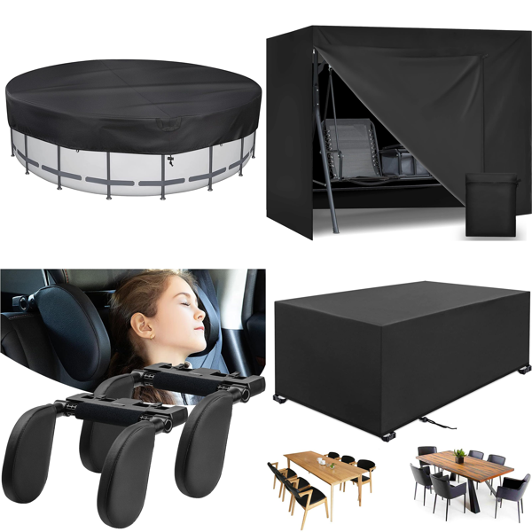 RAW Customer Returns Pallet - Aipwerer round pool cover, Headrests Car Children & more ...-   78 Items - RRP €2286.73