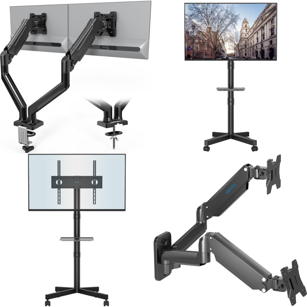 RAW Customer Returns Pallet - BONTEC monitor mounts, BONTEC Mobile TV stands -  31 Items - RRP €994.79