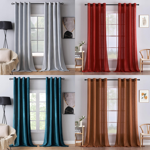 RAW Customer Returns Pallet - MIULEE Curtains - 118 Items - RRP €2973.14