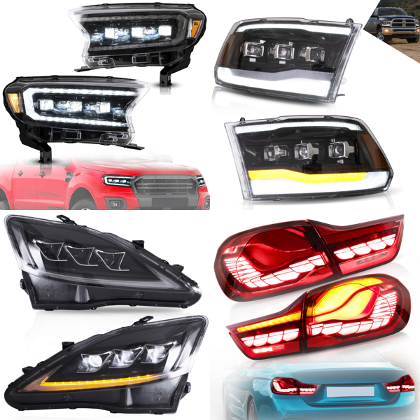 RAW Customer Returns Pallet - VLAND Headlights cars -  17 Items - RRP €5269.85