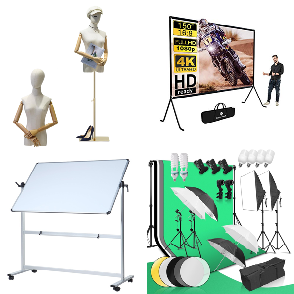 RAW Customer Returns Pallet -Jueraori Mannequin, Mobile whiteboard , Projector Screen & more ...-  99 Items - RRP €3437.11