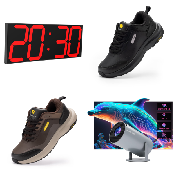 RAW Customer Returns Pallet - CHKOSDA LED  Digital Clocks, Shoes , Projectors & more ...-   78 Items - RRP €3929.85