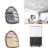 RAW Customer Returns Pallet - Hanging Chair, Ceiling Light, Dehumidifier, Mobile Whiteboard - 27 Items - RRP €2179