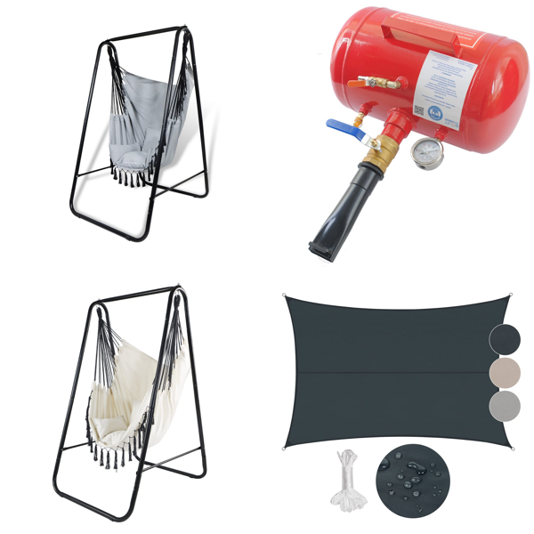 RAW Customer Returns Job Lot Pallet - Hanging Chair, Waterproof Awning, Tools & Garden - 106 Items - RRP €3514.4