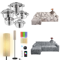 RAW Customer Returns Job Lot Pallet - Floor Lamps, LED Lighting, Sofa Covers, Wooden Hangers - 89 Items - RRP €3446.36