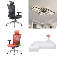 RAW Customer Returns Job Lot Pallet - Office Chairs, LED Lighting, Sofa Covers & Chair Covers - 68 Items - RRP €3056.19