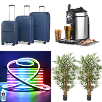 RAW Customer Returns Job Lot Pallet - Suitcases, Lighting, Beer Dispenser, Artificial Tree, Shopping Trolley & Matress Toppers -  42 Items - RRP €1851.62