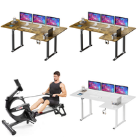 2 x RAW Customer Returns Job Lot Pallets - Electric Standing Desks, Rowing Machines & Barbell - 7 Items - RRP €1970.35 YELLOW2854