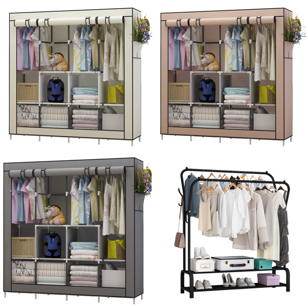 RAW Customer Returns Job Lot Pallet - Fabric Clothes Closets, Coat Racks, Shoe Cloth Organizer - 41 Items - RRP €1680.89