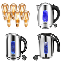 RAW Customer Returns Job Lot Pallet - Kettles, Lights & Lightbulbs - 108 Items - RRP €2146.17