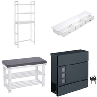 RAW Customer Returns Job Lot Pallet - Bamboo Shoe Bench, Bathroom Shelves, Modern Letterboxes, Vacuum Cleaner Accessories - 61 Items - RRP €1329.7