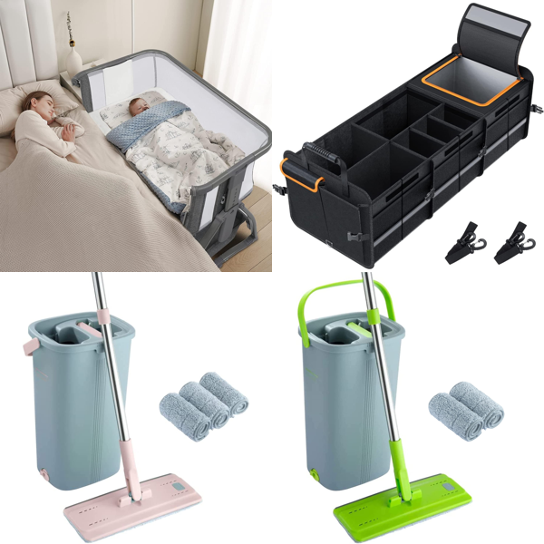 RAW Customer Returns Job Lot Pallet - Travel Cot & Bins  36 Items - RRP €1631.25