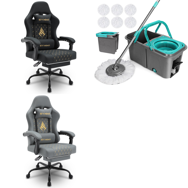 RAW Customer Returns Job Lot Pallet - symino Gaming Chairs & Mop & Buckets - 8 Items - RRP €845.92