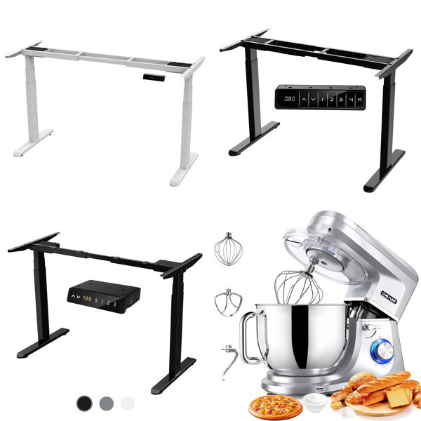 RAW Customer Returns Job Lot Pallet - AIMEZO Standing Desks & Kitchen Mixers - 12 Items - RRP €2617.81