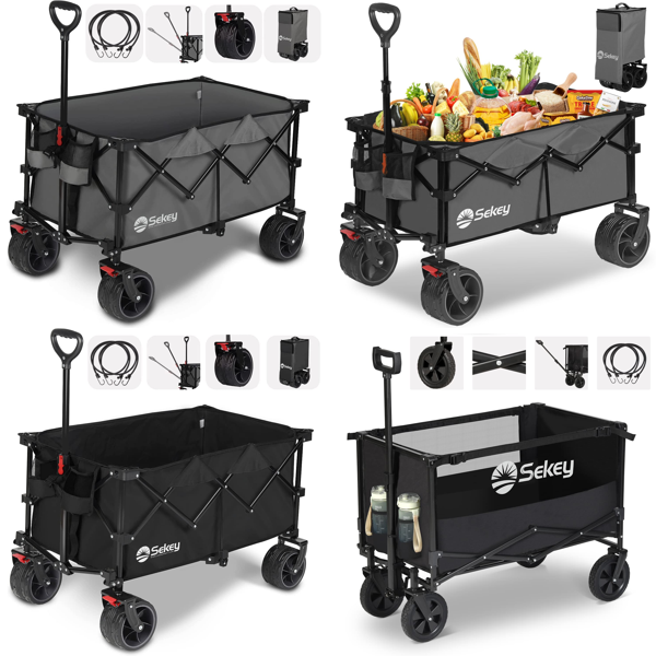 RAW Customer Returns Job Lot Pallet - Foldable Handcarts & Lighting - 37 Items - RRP €2116.06