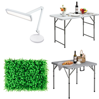 RAW Customer Returns Job Lot Pallet - Lamp, Artificial Hedge, Folding Tables & More - 55 Items - RRP €2519.77