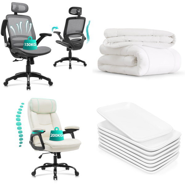 RAW Customer Returns Job Lot Pallet - Office Chairs & Kitchen - 81 Items - RRP €2480,31