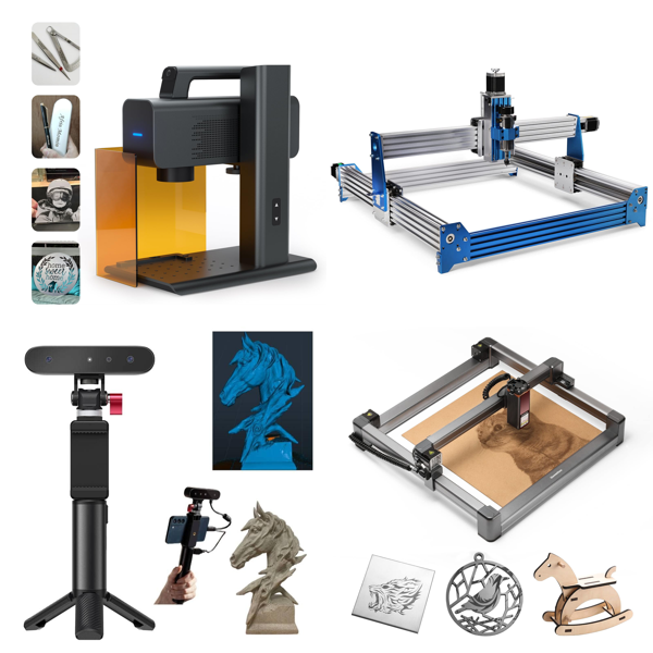 RAW Customer Returns Job Lot Pallet - Genmitsu Z5-1 Fiber Optic Desk Laser Engraver, 3D Scanner for 3D Printing, CNC Milling Machine PROVerXL & more - 11 Items - RRP €3718.91