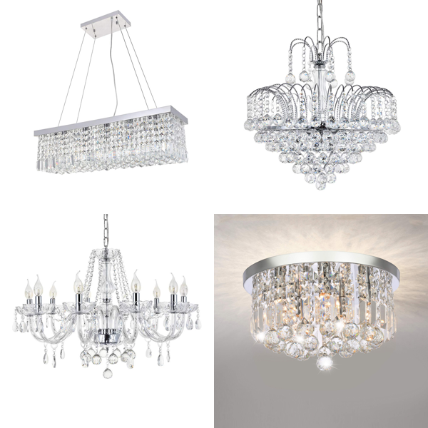 RAW Customer Returns Job Lot Pallet - Chandeliers & Artificial Plants - 11 Items - RRP €1016.72